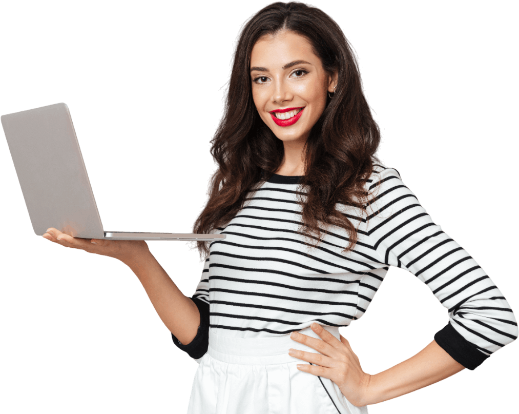 Woman with laptop